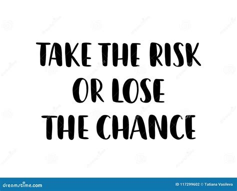 Take The Risk Lettering Cartoon Vector 118429071