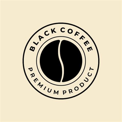 Premium Vector Black Coffee Badge Logo Vector Design Template