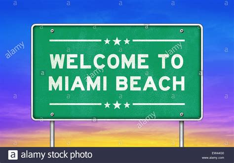 Welcome To Miami Sign Stock Photos And Welcome To Miami Sign Stock Images