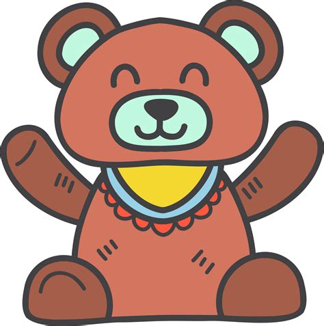 Hand Drawn Teddy Bear For Kids Illustration 12664861 Png