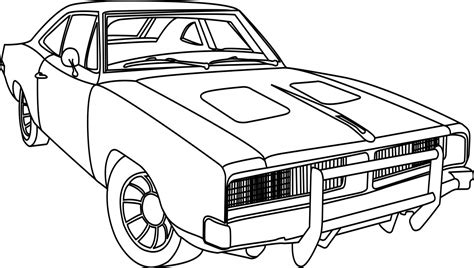 Easy Dodge Charger Drawing