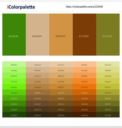 12 Latest Color Schemes With Green And Tan Color Tone Combinations