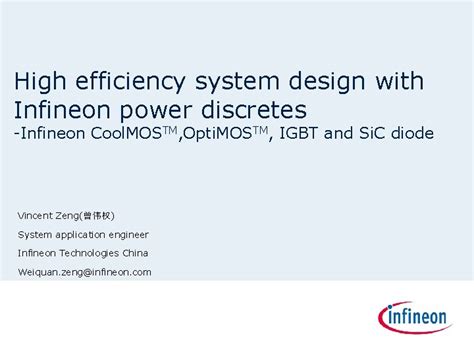 High Efficiency System Design With Infineon Power Discretes