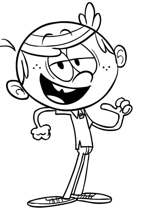 Lincoln Loud Coloring Page Free The Loud House Coloring Pages Porn
