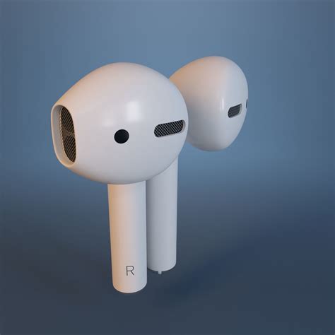 Apple Airpods Wireless White And Jet Black 3d Model Max Obj 3ds Fbx C4d