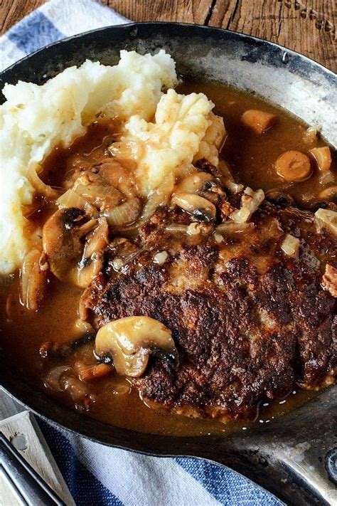 Set aside and keep warm. Southern Hamburger Steaks with Onion Mushroom Gravy ...