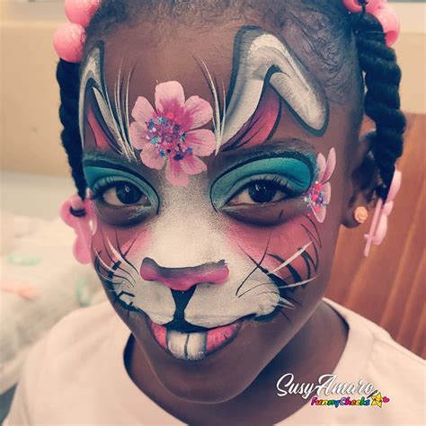 Painting printing & printmaking drawing & drafting. Easter Bunny Face Paint by Susy Amaro | Bunny face paint ...