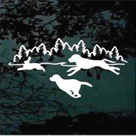 Beagles Chasing Rabbit Car Decals And Window Stickers Decal Junky