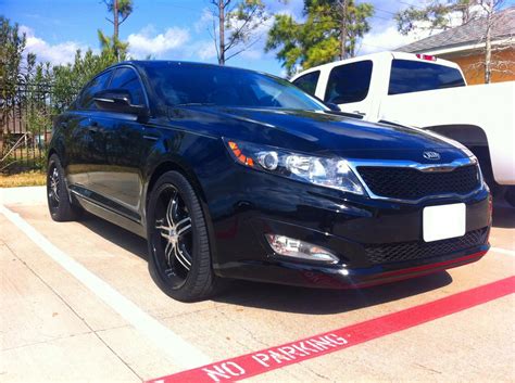 2013 Kia Optima Ex Black With Blackmachined Faced 20s