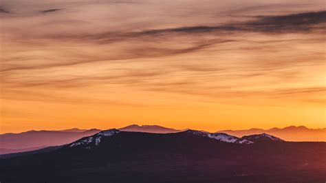 Wallpaper Mountains Orange Sky Sunset 3840x2160 Uhd 4k Picture Image