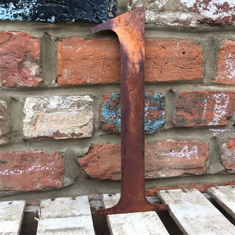 Get it as soon as thu, jun 3. Large RUSTED Metal HOUSE NUMBERS , garden Decor , shop ...
