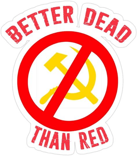 3 Pcs Stickers Better Dead Than Red Cold War Anti Communist