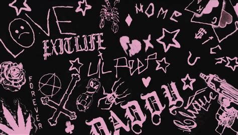 Hd wallpapers and background images. Trippy Cute : Desktop Lil Peep Wallpaper Computer