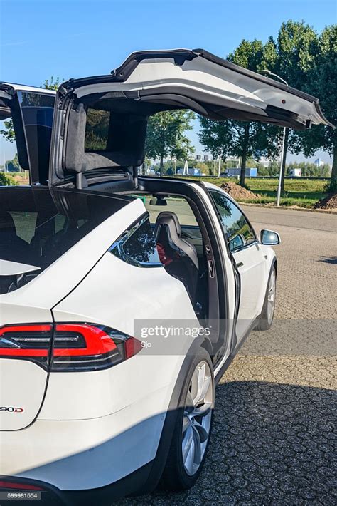 Tesla Model X P90d Allelectric Crossover Suv High Res Stock Photo
