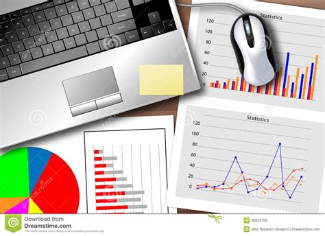 Business Statistics Stock Illustration Illustration Of Keyboard 30633759