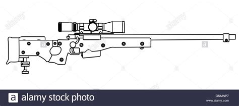 Sniper Rifle Drawing Satai Rifle Dekorisori