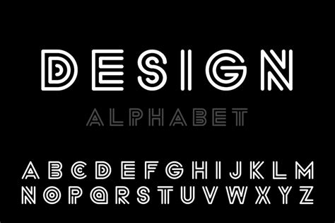 Modern Designer Font Striped Letters By Expressshop Thehungryjpeg