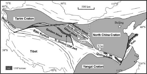Schematic Maps Showing Major Tectonic Units Of China Download