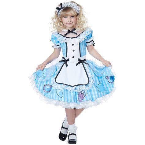 Disney Store Deluxe Alice In Wonderland Girls Costume