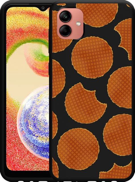 Samsung Galaxy A04 Hoesje Zwart Stroopwafels Designed By Cazy Bol