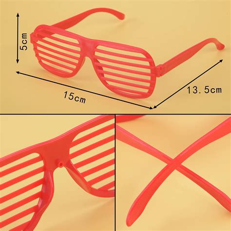 80 s party slotted sunglasses neon color shutter glasses bright coloured 691197570096 ebay