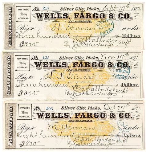 Writing large checks only works when you have the money to cover them. Wells, Fargo & Co. Checks