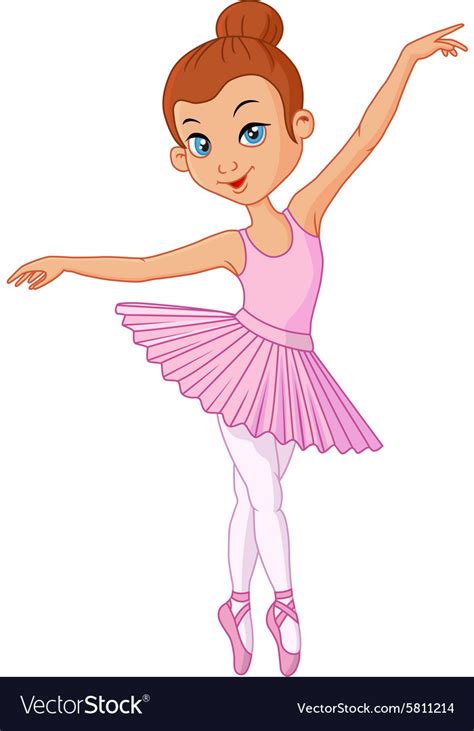Cartoon Young Girl Ballet Dancer Royalty Free Vector Image