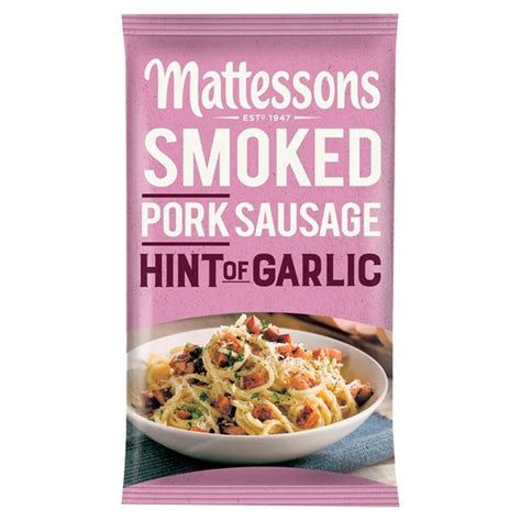 Morrisons Mattessons Garlic Smoked Pork Sausage 200gproduct Information