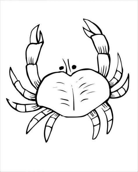 Crab Coloring Page To Print Coloringbay