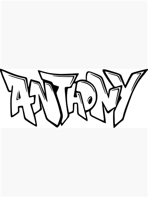 Anthony Graffiti Name Design Poster For Sale By Namethatshirt Redbubble
