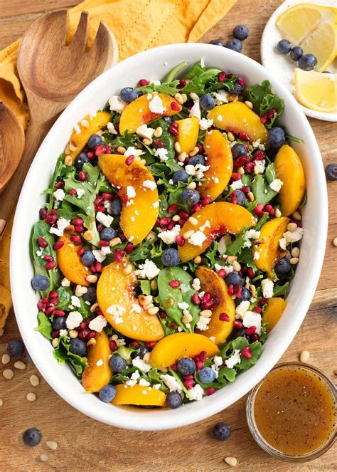 Peach Salad With Blueberries And Feta Retro Recipe Box