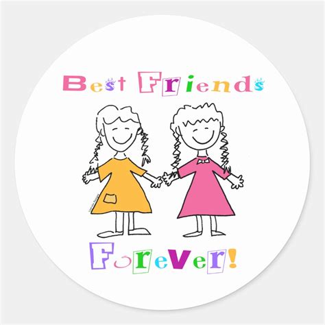 Best Friends Forever Stickers Zazzle