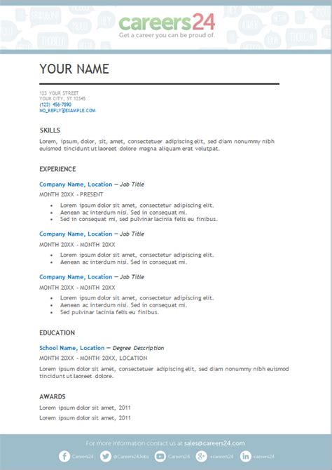 Your south african cv should always follow a specific chronology as explained below on how to type a cv. 1 Page Cv Template South Africa , #africa #CvTemplate # ...