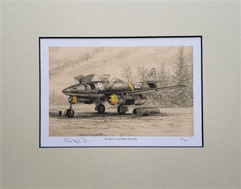 Me 262 A 1a Aviation Art Print Commander Of Kommando Nowotny