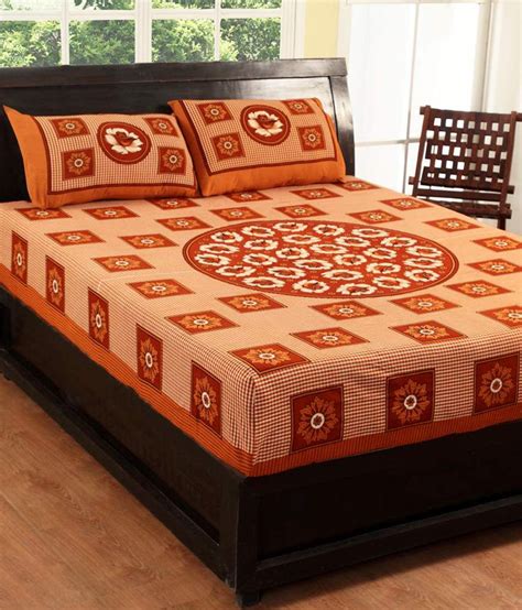 Check spelling or type a new query. 100% cotton Printed double bed sheet with 2 Pillow covers ...