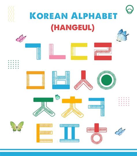 Alfabeto Coreano Hangeul Vector Premium