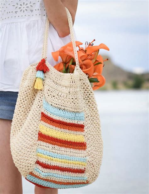 Summer Beach Bag Free Crochet Pattern Roundup At Nanas Crafty Home