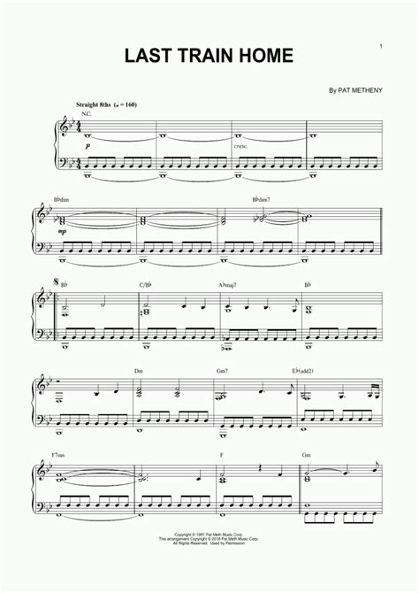 lydia mama, i could use some help here tired of talking to myself here back at home, you don't exist so here i am in the abyss are you really in this place? Last Train Home Piano Sheet Music | OnlinePianist