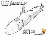 Coloring Submarine Uss Seawolf Navy Yescoloring Texas Boss sketch template