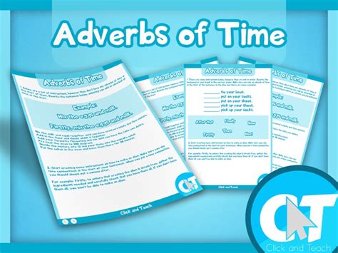 Adverbs of time mainly modify verbs and tell us when something happens. KS2 - Adverbs of Time | Teaching Resources