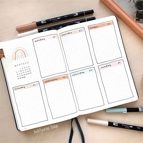 Weekly Bullet Journal Page Ideas
