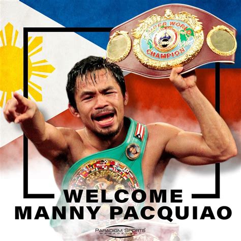 Manny Pacquiao Signs With Conor Mcgregors Management Paradigm