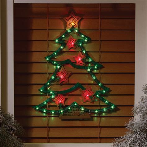 Impact 18 In Lighted Christmas Tree With Star Ornaments Window