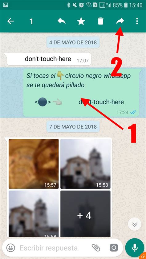 Cómo funcionan los mensajes reenviados en Whatsapp