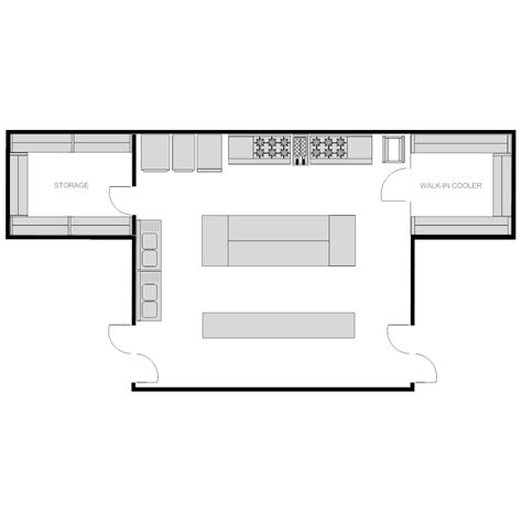 Your serving staff need a clear path. Restaurant Kitchen Plan