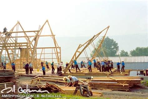 Building a barn Amish Barns, Pennsylvania Dutch, Lancaster County