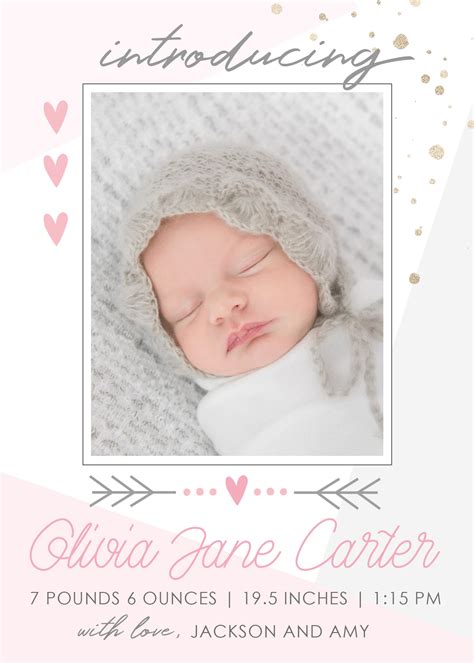 Free Baby Announcement Templates Photoshop Printable Templates