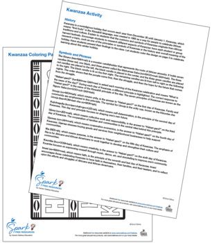 Kwanzaa History and Coloring Page Free Printable by Carson Dellosa
