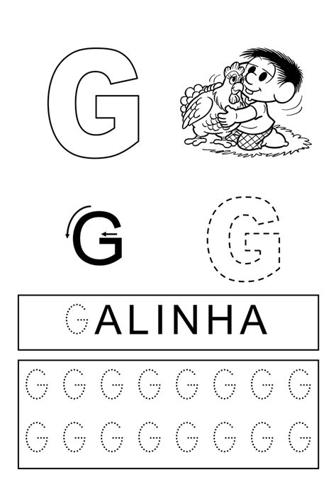 Alfabeto Para Cobrir Colorir Completar Letra G Portal Escola
