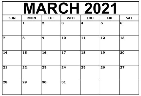 These calendars are great for family, clubs, and other organizations. Free March 2021 Calendar Excel Format - One Platform For ...
